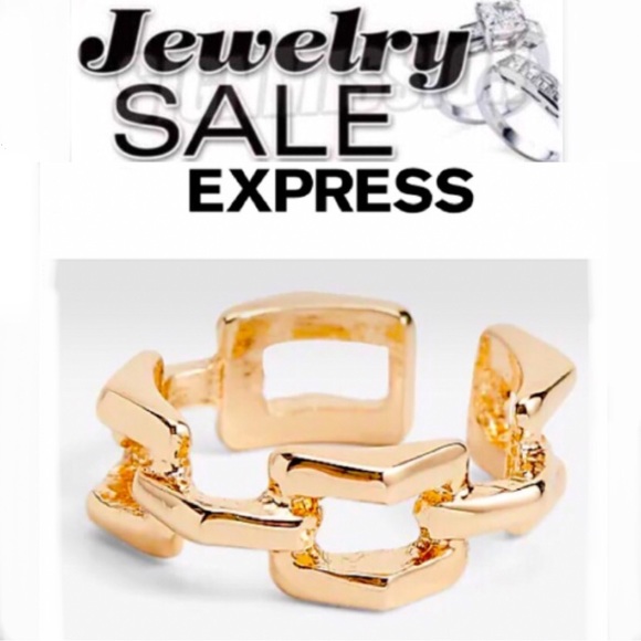 💍 EXPRESS gold Chain Link Ring size 6 NWT 🛍 - Picture 1 of 6